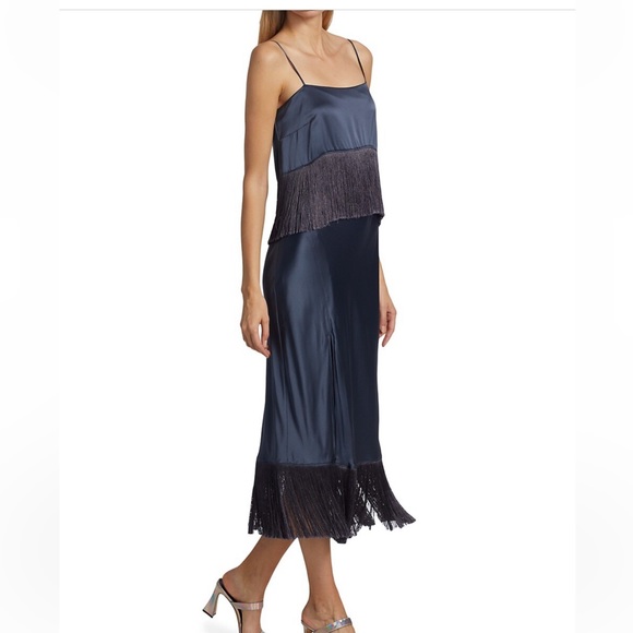 Cinq a sept Eastwood Silk Fringe Dress - Picture 5 of 7